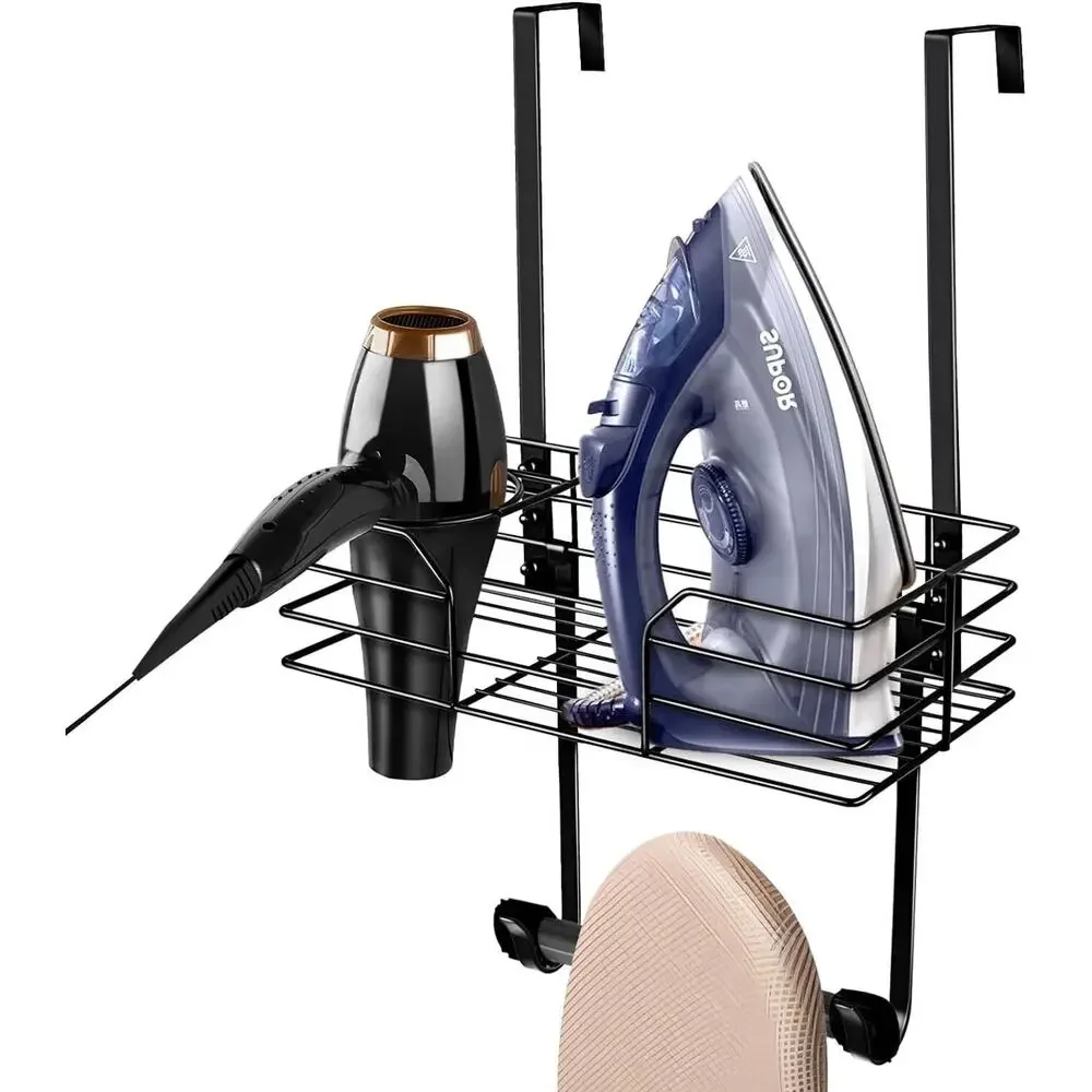 Ironing Board Hanger Over The Door Ironing Board Holder Door Mount Storage Black